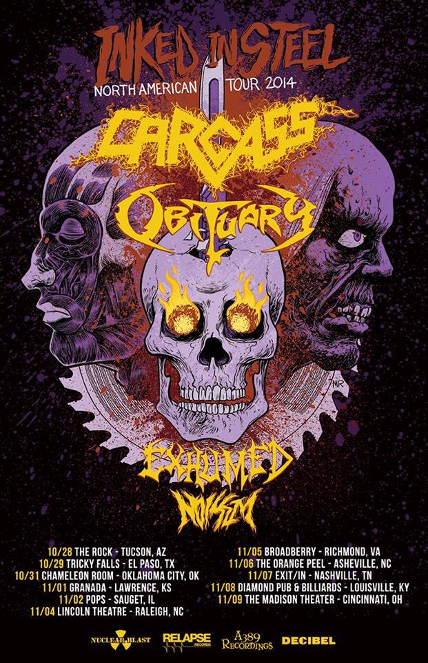 carcass obituary tour